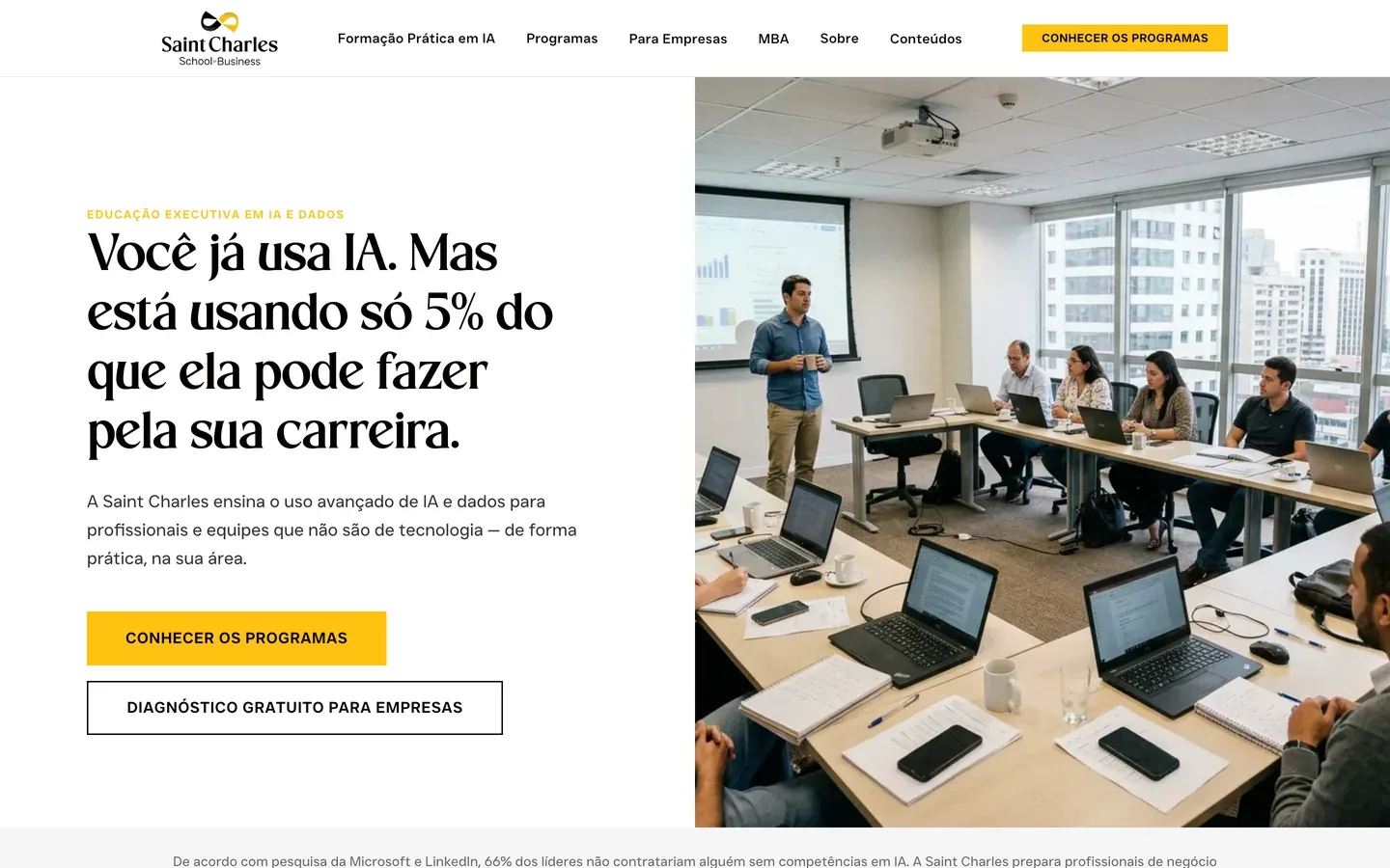 Site criado pela Prodigium em desktop