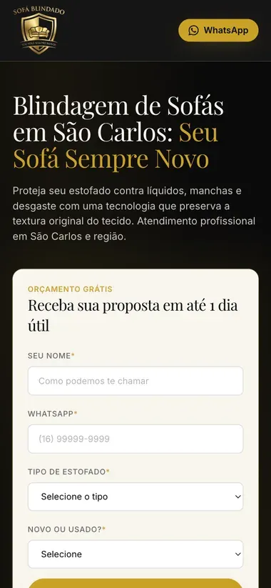 Site responsivo em celular