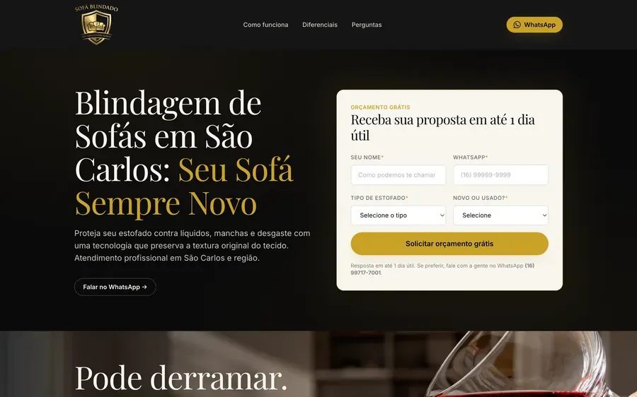 Site Sofá Blindado